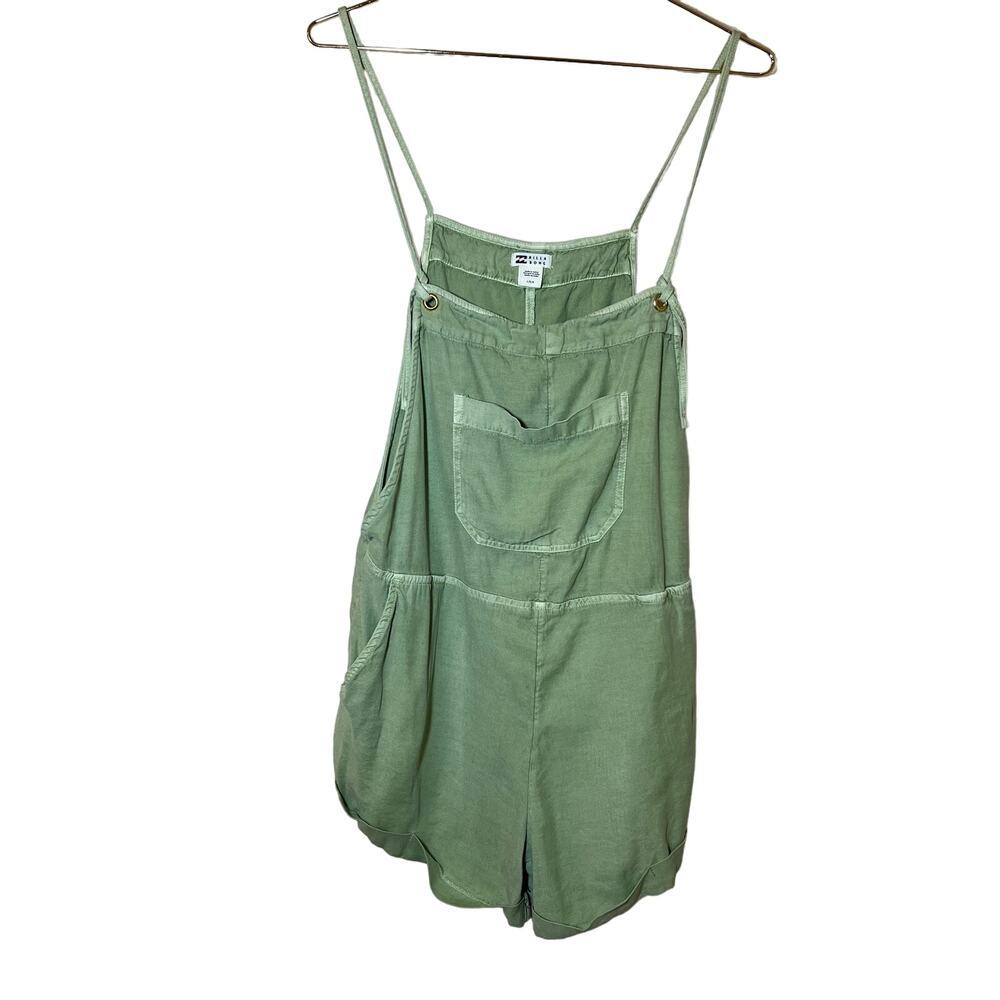Billabong bib style overall shorts size large cotton blend waist: 18in
